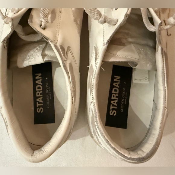 Golden Goose Men’s Stardan Low-Top Sneakers (White on White) - Men’s 13US/46EU - Picture 14 of 16
